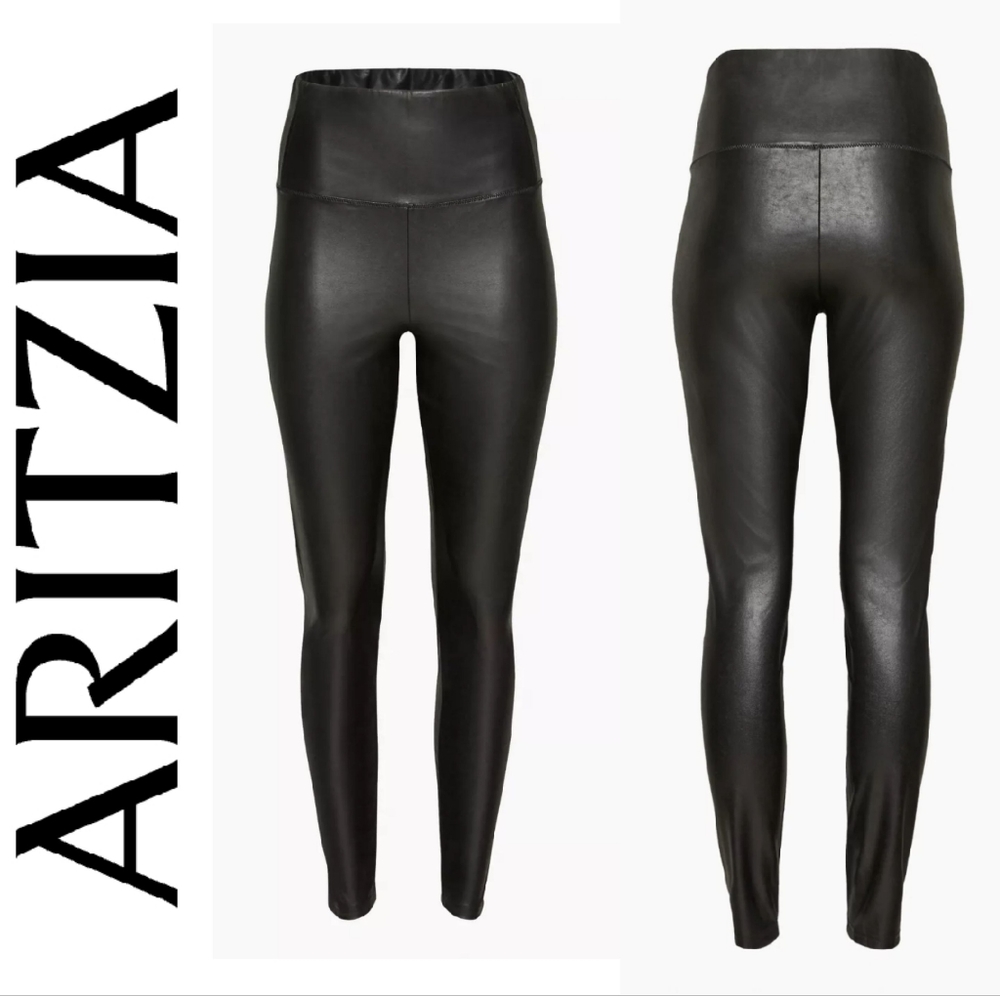 Aritzia Wilfred Free Daria Pants High-waisted Vegan Leather leggings